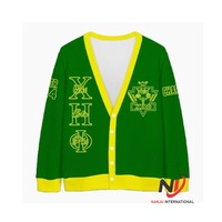 Cardigan pour femmes de qualité supérieure avec broderie Chi Eta Phi Sorority |   Chemise à col en V pour femmes, brodée, personnalisée, 100% coton, Sorority