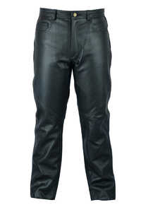 Pantalones de Motociclista de Cuero Genuino para Hombre, Cierre de Botones, Resistentes al Viento, Ecológicos, Duraderos, con Logotipo en la Cintura - Product Image 4