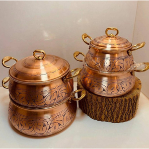 Casserole chaude de service de nourriture de restaurant avec la marmite chaude de cuivre réchauffant et récipient de stockage et plat pour servir des approvisionnements - Product Image 4