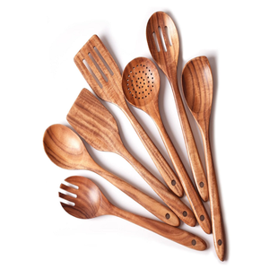 Ensemble de 6 spatules en verre, design Art Déco, écologiques et adaptées aux aliments, pour une utilisation en extérieur - Product Image 1