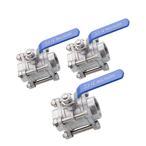 Furui <span class=keywords><strong>PN16</strong></span> pn25 SS304 316 đầy đủ khoan bspt NPT bspp Hướng dẫn sử dụng 3PC van bi PTFE niêm phong cho dầu nước-nữ Van bướm - Product Image 1