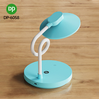 Lampe de table LED rechargeable DP, lampe de bureau, lampe de lecture, batterie grande capacité, flexible, pliable, à intensité variable en continu