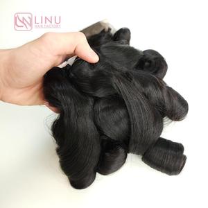 ผมดัดสีธรรมชาติสีดำแบบใหม่ผมมนุษย์100% - Product Image 4