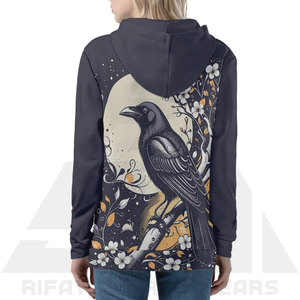 Sweat-shirt à capuche décontracté d'hiver pour femme avec logo personnalisé, en polyester/coton, respirant, imprimé par sublimation - Product Image 4