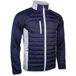 Blouson de golf d'hiver chaud en toile à col montant pour hommes rembourré unisexe pliable bombardier de sport personnalisé gonflé - Product Image 5