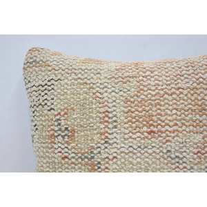 Almohada de retales Kantha de lana Beige de lujo de 12x12 pulgadas, almohada tejida, Vintage, esponjosa, portátil para ropa de cama, suelo para Navidad - Product Image 2