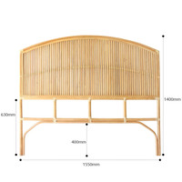 Tête de lit en rotin naturel faite à la main pour chambre à coucher, pour la maison et l'hôtel, villa DG21, design tendance, modèle tendance, style de vie