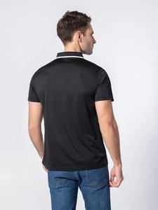 เสื้อโปโลผ้าฝ้าย100% สำหรับผู้ชาย, เสื้อตีกอล์ฟถักลายถักมีแขนสั้นคุณภาพสูงลำลอง - Product Image 2