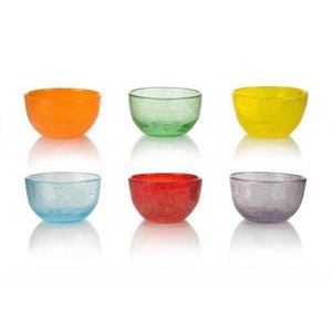 Juego de 6 Tazones de Vidrio Multicolor Laura BMD 94 Colección Amicasa - Product Image 1