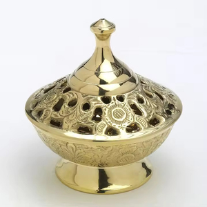 หัวเผาเครื่องหอมโลหะขัดเงาทองสำหรับตกแต่งห้องไม่ดีสไตล์ยอดนิยม - Product Image 1