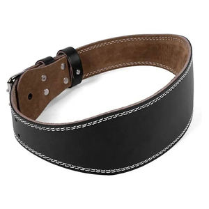 Ceinture d'haltérophilie unisexe en cuir de vachette de haute qualité Logo personnalisé pour les entraînements de dynamophilie et de levage - Product Image 3