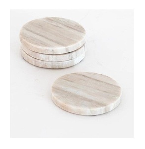 Best Selling Item in Trending Attractive Elegant White <b>Marble</b> <b>Coaster</b> Set of 2 Hexagon Non-Slip Drink Holder for Home Decor Bulk - Product Image 2