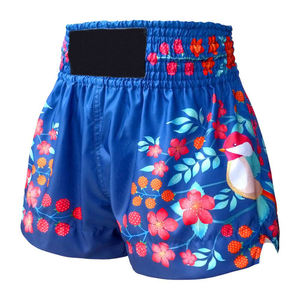 Shorts de combat professionnels légers, extensibles, respirants, avec logo personnalisé sur le devant, pour Muay Thai, BJJ, arts martiaux - Product Image 4