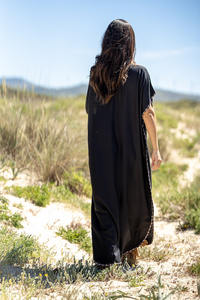 2024 été dames Boutique vêtements personnalisé longue haut de gamme Maxi Floral brodé coton Boho robes femmes élégant tenue décontractée - Product Image 2