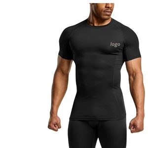 OEM Polyester Compression T Shirt Custom Printed Sports T Shirt Blank <b>Tight</b> Custom Compression GYM Shirt T-shirt Men 2025 - Product Image 1
