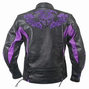 Veste en cuir de moto coupe-vent à manches longues de qualité supérieure, taille plus, entièrement brodée, vêtements de sport respirants, en vente - Product Image 6