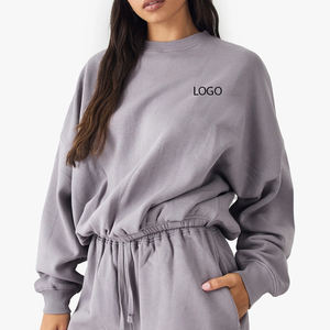 Sweat-shirt uni pour femme, confortable et décontracté pour l'hiver, durable, prix d'usine abordable et service OEM, toucher doux, 2026 - Product Image 1