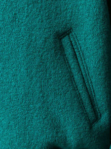 Veste d'hiver OEM personnalisée de style High Street pour hommes 100% laine col montant pull bouffant blouson d'aviateur grande taille - Product Image 5