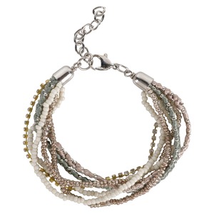 Handmade <b>Braided</b> Metal and <b>Beads</b> Bracelets with Mixed Metal Tones for a Unique Fashion Statement - Product Image 2