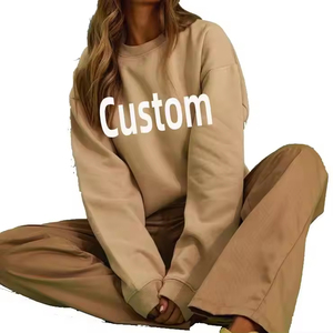 Sweat-shirt brodé OEM avec épaules décolletées Logo personnalisé Décontracté Décolleté Baggy Pull Loose Fit Tops - Product Image 4