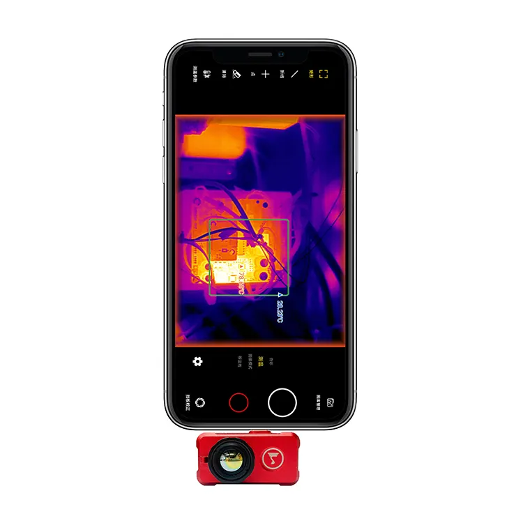 Câmera térmica com detector de temperatura USB tipo C, câmera infravermelha de alta resolução 384x288