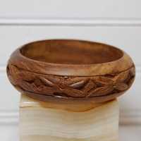 Ensemble de bracelets ronds en bois tendance, faits à la main, élégants, bijoux pour femmes, accessoire cadeau de mode en forme de cœur, INDIA ART PLACE Uttar Pradesh