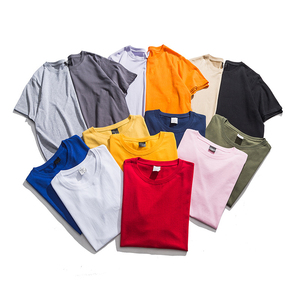 T-shirts pour hommes de qualité supérieure, manches courtes, col rond, couleur unie, t-shirts en coton écologiques pour hommes - Product Image 1