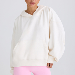 <b>Top</b> Selling Winter Knitted 100% Cotton Lightweight Streetwear Breathable Front Pullover Hoodie Customized Printing OEM Service - Product Image 4