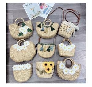 Borsa di paglia artigianale/borsa a tracolla di fanerogame/borsa IN giacinto d'acqua tessuta, borsa di bambù fatta a mano IN VIETNAM - Product Image 2