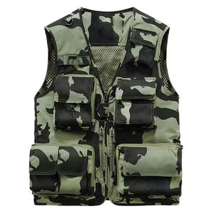 Chaleco multibolsillo transpirable personalizado para hombre con bolsillos Oem Service Trending Chaleco verde de camuflaje de alta calidad para hombre - Product Image 2