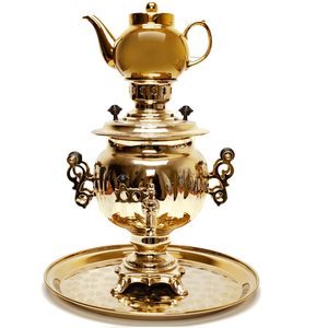 Urna de café de latón Imperial de alta calidad Loubat antiguo y cobre 5 Lt urna Imperial rusa martillo de latón turco Samovar al por mayor - Product Image 6