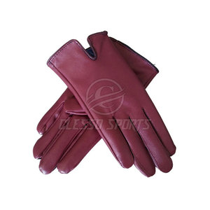 Gants en cuir véritable légers et tendance, très demandés, à doigts complets, en cuir souple de qualité supérieure, pour l'hiver - Product Image 2