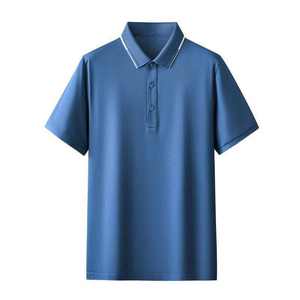 Venta al por mayor personalizado bordado 100% algodón para Polo camiseta Unisex Golf transpirable diseño patrón de color sólido para los hombres - Product Image 3