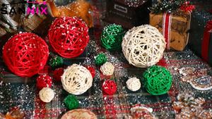 Fournisseur de confiance du Vietnam boule de rotin faite à la main décoration de Noël pour la maison arbre fête vacances Style boule de rotin naturel - Product Image 6