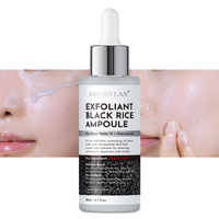 Sérum exfoliant doux au riz, ampoule peeling au riz noir et blanc, soin du visage pour tous types de peau