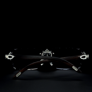 Lunettes de soleil unisexes à monture intégrale CONCEPTION GOG-21, personnalisées, avec triple croix en moissanite, luxe, blanches, UV400, vision nocturne, passant pour diamant - Product Image 4