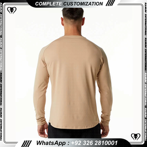 New Fashion Men Summer T-Shirt <b>Long</b> Sleeve Casual Crew Neck Slim Fit Cotton <b>Tshirt</b> - Product Image 4