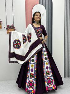 Lehenga choli ฝ้ายบริสุทธิ์พิเศษพิเศษ6เมตรผ้าคอตตอน - Product Image 5