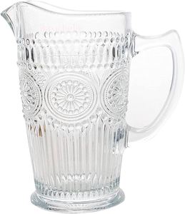 Carafe en verre gravée, design tendance, faite à la main, pour l'eau, le jus, la cuisine, la table, carafe décorative de luxe, capacité 1L, vente en gros - Product Image 2