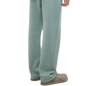Pantalones Holgados Ligeros de Corte Recto para Hombre, Cintura Elástica de Algodón/Felpa, Transpirables, de Secado Rápido, Ecológicos, Casuales - Product Image 3