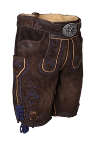 Pantalones de Cuero Bávaros Tradicionales para Oktoberfest, Personalizados, Cortos, para Hombre - Product Image 2