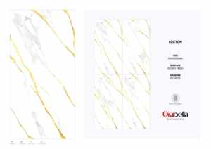 Carreaux de porcelaine sans fin dorés 600x1200, finition élégante et luxueuse, carreaux de sol et de mur - Product Image 2