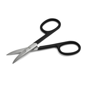 Ciseaux à ongles Couleur noire Poignée Pointe Pointe Finition satinée Ciseaux à cuticules Ciseaux à ongles 4 pouces en acier inoxydable - Product Image 3