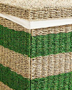 Cesta festoneada de algas marinas hecha a mano y cesta de lavandería natural de Vietnam, calidad superior para una decoración elegante del hogar. - Product Image 3