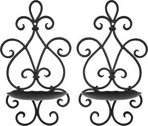 Juego de 2 Portavelas de Pared Metálicos Raayan International IK-295 para Decoración del Hogar, 1 Color, Hechos en India, Colgantes para Navidad - Product Image 1