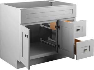 Cabinet Suppliers New Design Luxury <b>Organizer</b> Wall Mounting Bathroom Cabinet Furniture with Single <b>Sink</b> - Product Image 3