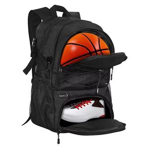 High Quality Unisex Sports Basketball Backpack New Solid Black <b>USB</b> Anti-Theft Features Made of PC & Nylon Material for Outdoors - Product Image 1