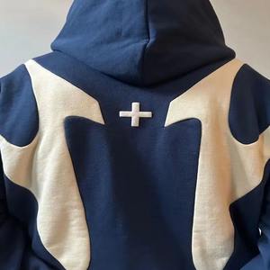 Sweat à capuche personnalisé de style européen et américain, sweat à capuche lourd, sweat à capuche délavé à l'acide, impression personnalisée en relief, 100% coton - Product Image 2