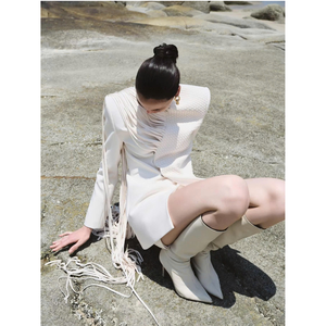 Blazers Ecológicos para Mujer, Elegantes Blazers con Flecos DEBS, Blazers al por Mayor para Mujer, Ropa de Mujer de WhiteAnt Vietnam - Product Image 1