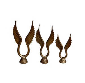 Bougeoir de sol haut en fonte d'aluminium poli miroir bougeoir indien fabriqué à la main de qualité supérieure - Product Image 3